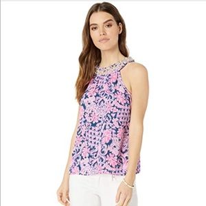 Lilly Pulitzer Shawn Beaded Halter Top